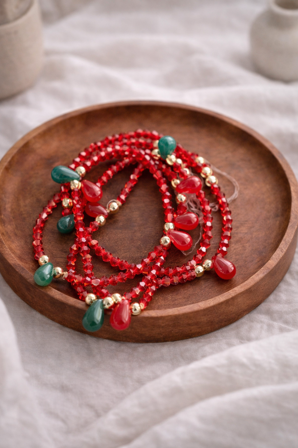 BRACELETS DE PERLES - LOT DE 4