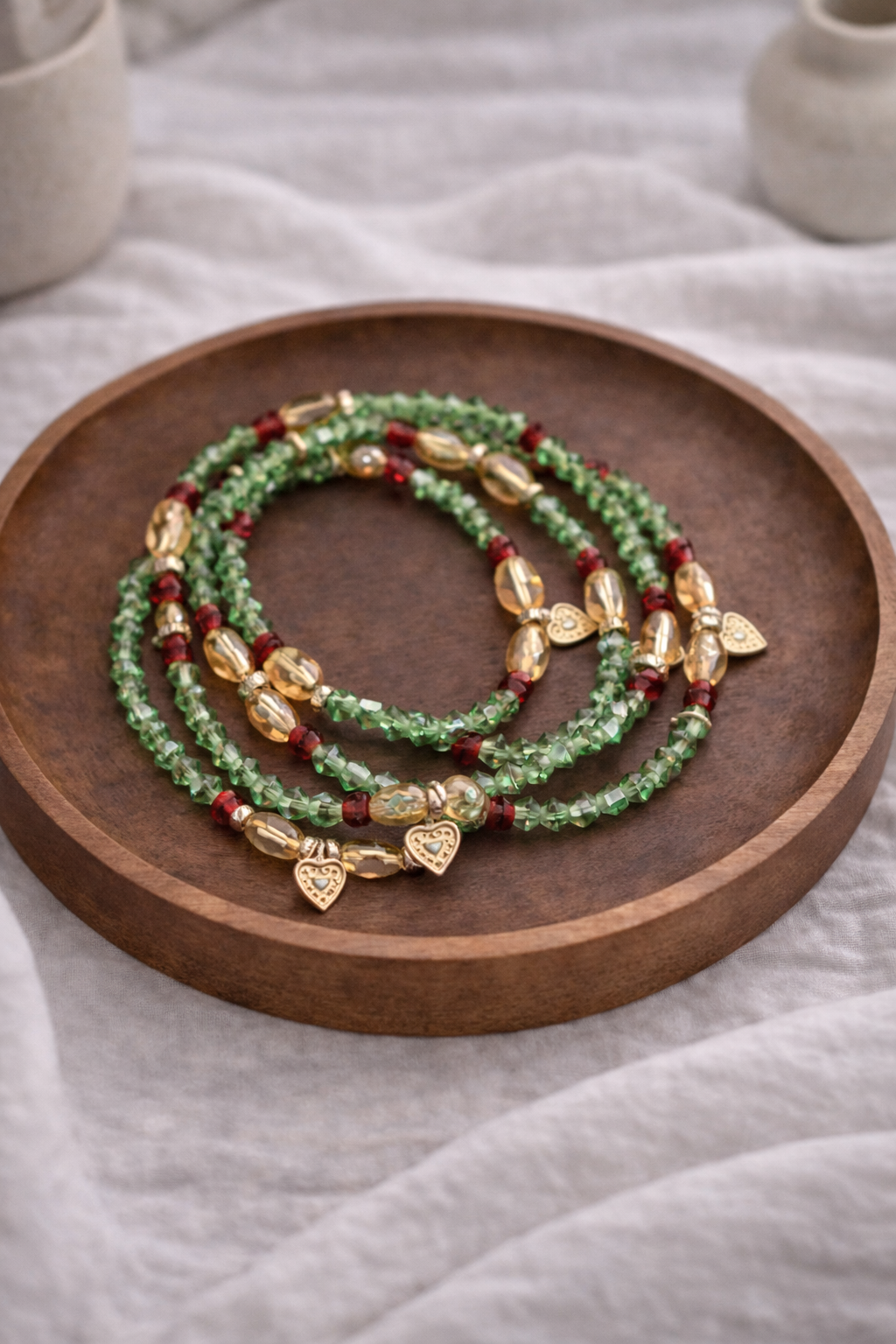 BRACELETS DE PERLES - LOT DE 4