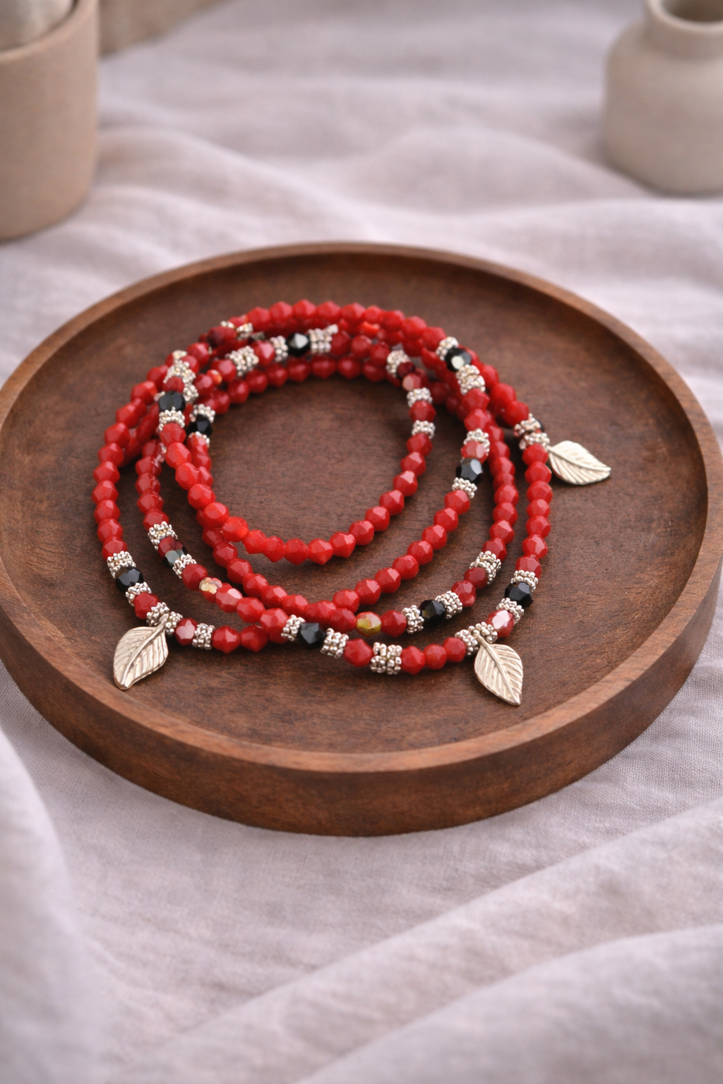 BRACELETS DE PERLES - LOT DE 4