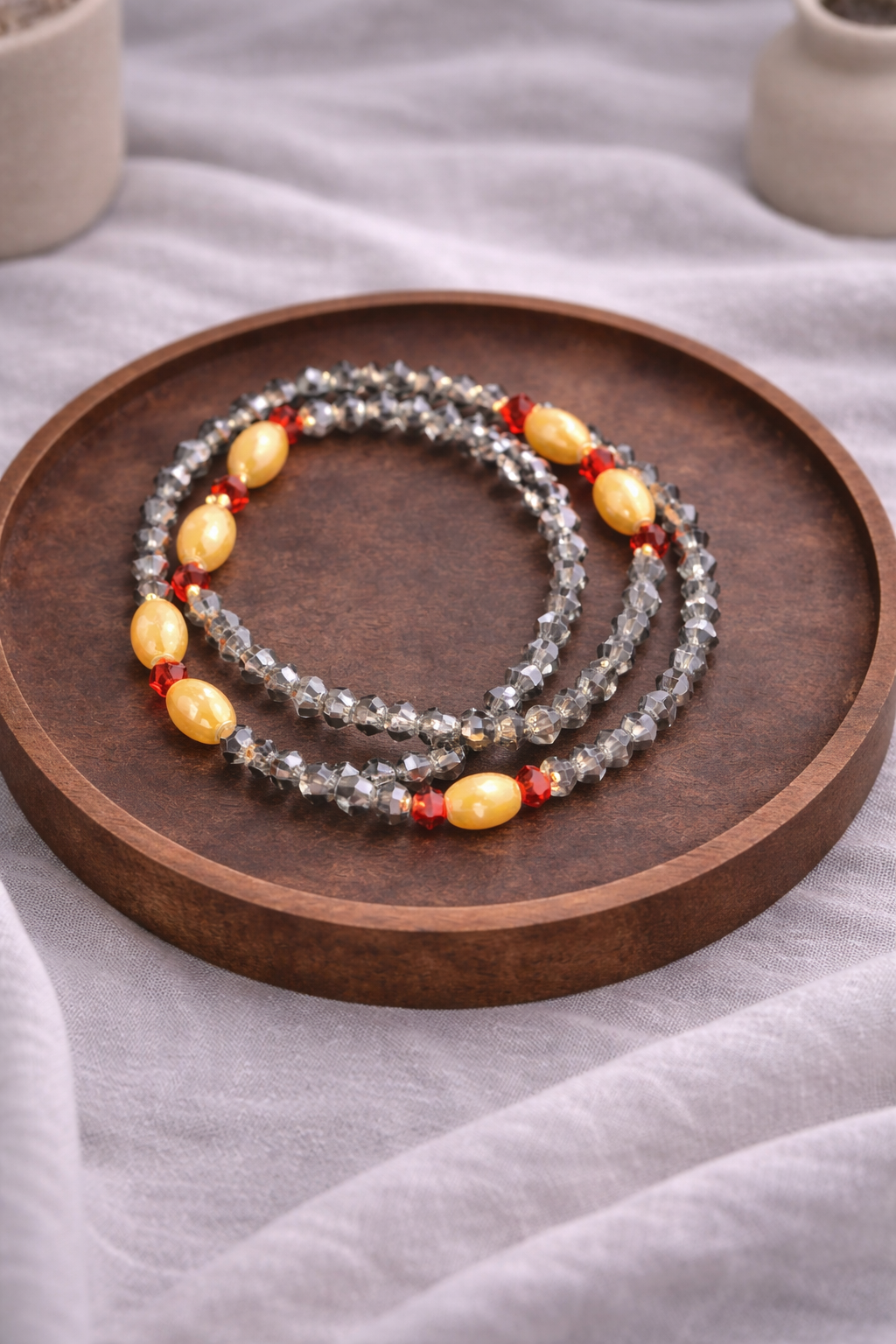 BRACELETS DE PERLES - LOT DE 2