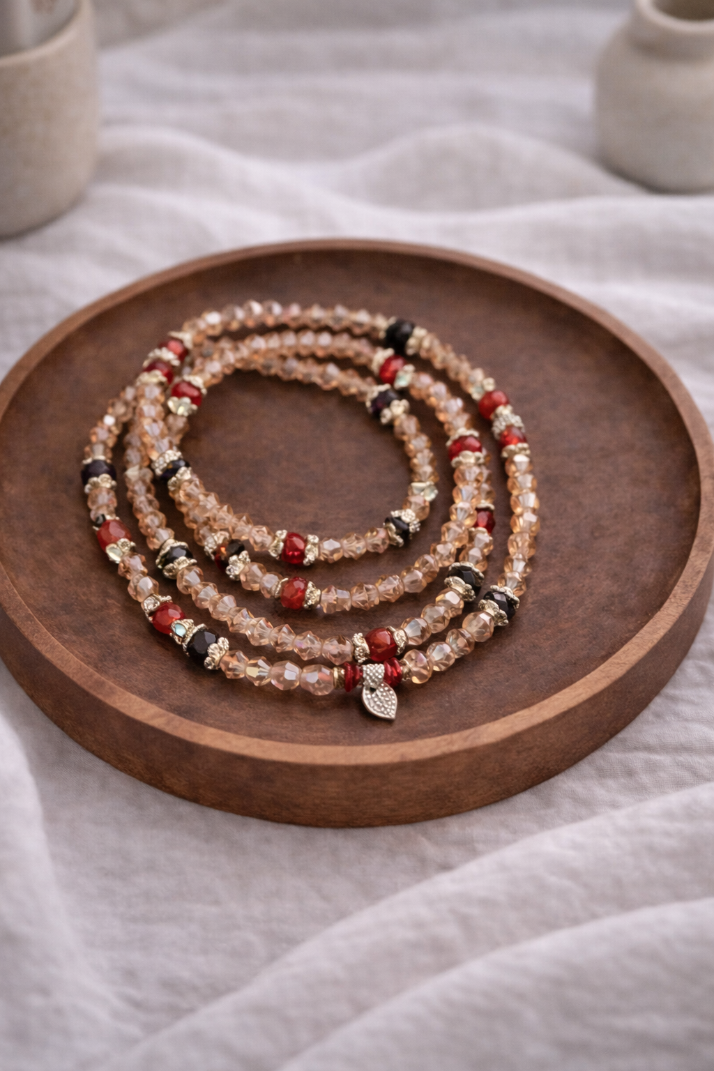 BRACELETS DE PERLES - LOT DE 4